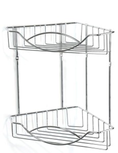 Półka druciana do łazienki na ścianę rogowa  046