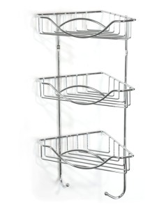 Półka druciana do łazienki na ścianę rogowa 051