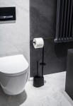 Stojak łazienkowy na papier ze szczotką do WC 1616