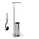 Stojak łazienkowy na papier ze szczotką w kształcie litery C 1967