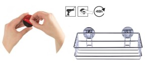 Półka druciana, przyklejana taśmą 3M, samoprzylepna 1129