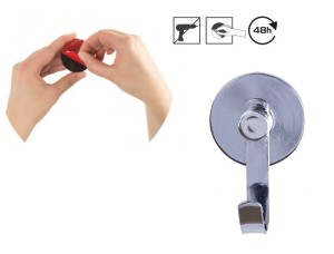 Wieszak ścienny przyklejany taśmą 3M, samoprzylepny 1135