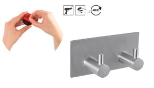 Wieszak ścienny przyklejany taśmą 3M, samoprzylepny 1293