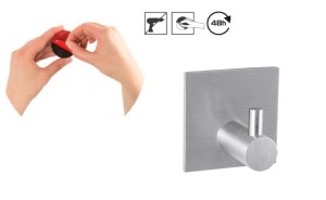 Wieszak ścienny przyklejany taśmą 3M, samoprzylepny 1292